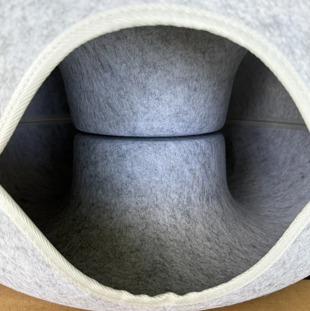 Gray Cat Scratcher with Sleek Design